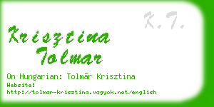 krisztina tolmar business card